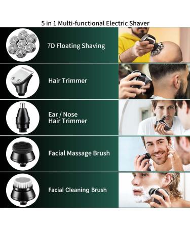 Detachable Head Shaver for Bald Men - 7D Waterproof Electric Razor & 6 in 1 Grooming Kit - Buy Online on GoSupps.com
