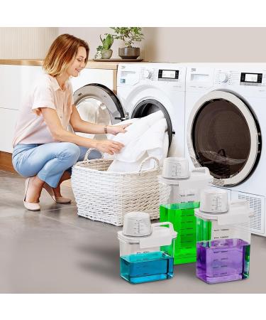 Cbilzxer Airtight Detergent Dispenser with Measuring Cup Washing Powder Storage Box PET Plastic Clear BPA-Free Multi-Purpose Washing Powder Dispenser for Detergent Cereals (2300 ml) 2300ml - Buy Online on GoSupps.com