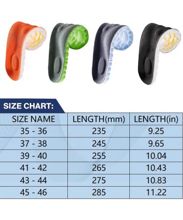 2 Pairs 4D Constant Temperature Comfort Starter U-Shape Insoles | Memory Foam Inserts with Strong Arch Support | Black & Grey 45-46 - Buy Online on GoSupps.com