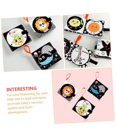 Shop Abaodam 8-Piece Opposites Fabric Books - Educational Baby Toys & Learning Books for Infants - Soft Peach Skin Bracket Toy - Buy Online on GoSupps.com