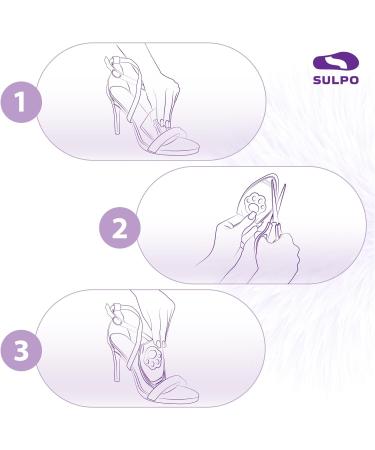 Buy Sulpo 2 Pair Bale Poles for Large Shoes - EVA Foam Foot Pain Relief Sponge Heel Cushion & Toe Filler - Universal Fit Black - Buy Online on GoSupps.com