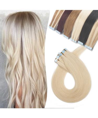 Tape in Extensions Real Hair Extension Adhesive Tape Hairpiece 20 Pieces