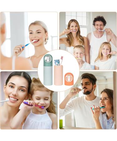 Zimoer Portable Toothbrush Case for Kids - 2 Pack Dust Protection Holder for Home Camping Hiking & School (Orange & Green) - Buy Online on GoSupps.com