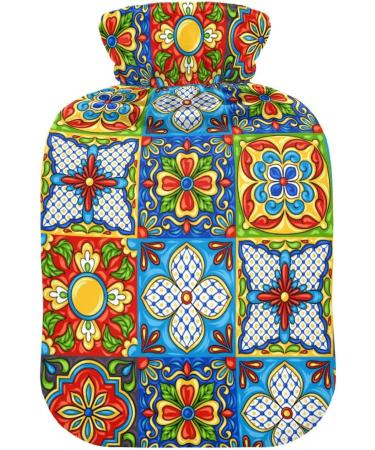 Mexican Talavera Ceramic Heat Bottle | Pain Relief Hot Water Bag for Neck & Shoulder | 1L - Buy Online on GoSupps.com