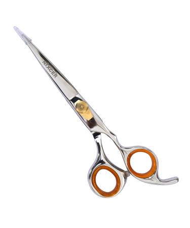 Nixcer Hair Cutting Scissors -Sharp Razor Edge Blade Hair Shears Series - 6.5" With Fine Adjustment  Stainless Steel Hair Scissors Professional For Men, Women & Babies (Silver)