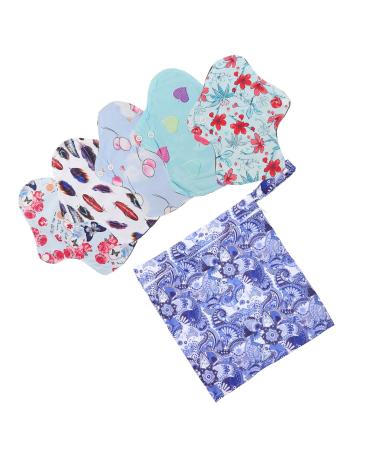 Reusable Menstrual Pads 1 Set Washable Aunt Towel Pad Women's Pads Period Pads Period Napkin Washable Pad Portable Pad Portable Feminine Pads Menstrual Pads for Women Miss Panties