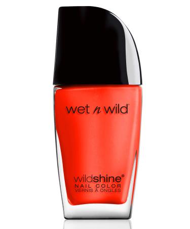 Wet n wild wild shine nail color nail polish without formaldehyde toluole and phthalate long -lasting and quickly drying formula Heatwave Nail Polish Heatwave