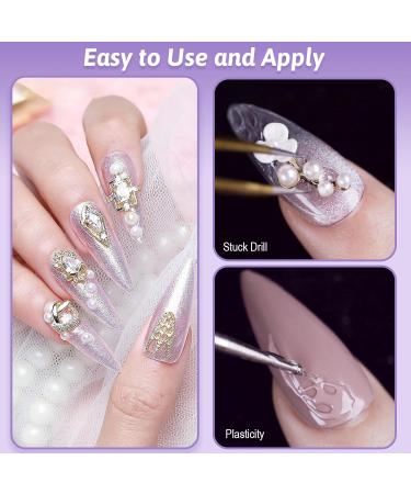 Nail Rhinestone Glue Gel 30g Glue for Gemstones Professional Gemstone Glue for Nails Long Lasting UV Glue for Nails for Beginners and Professional Salons - Buy Online on GoSupps.com