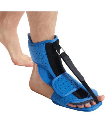 Night Splint - Comfortable Foot Drop Protector | Adjustable Breathable Ankle Support for Day & Night Use - Secure Foot Drop Night Splint in Blue - Buy Online on GoSupps.com