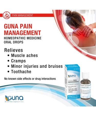 GUNA Pain Management: Relieves Muscle & Joint Pain, Swelling from Injuries - 1 Ounce - Buy Online on GoSupps.com