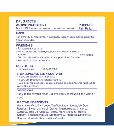 OHEAL Arthritis & Neuropathy Pain Relief Cream - Extra Strength for Joint & Muscle Aches - Buy Online on GoSupps.com