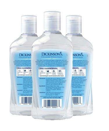 Shop Dickinson's Enhanced Witch Hazel Deep Cleansing Astringent - Menthol & Eucalyptus, 3 Pack 16 Fl Oz - Buy Online on GoSupps.com