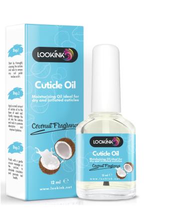 Professional Nail Cuticle Oil 12 ml - Coconut Scented Moisturizing and Nourishing Cuticle Oil for Hands and Feet Cuticles - Nail Cuticle Softener
