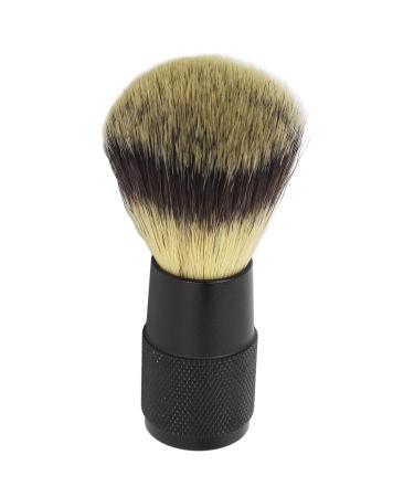 Foam Beard Brush Black Alloy Handle Beard Brush Soft Bristle Synthetic Beard Brush Male Friend Travel Shaving Brush