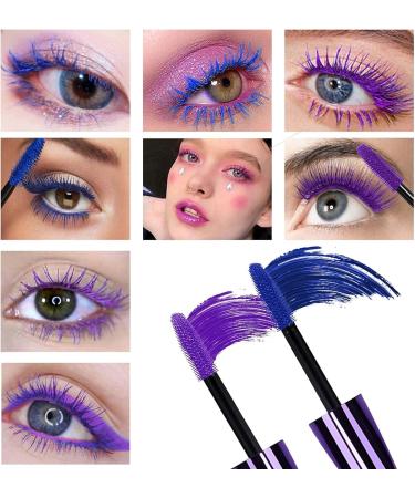 EONFAVE 5D Telescopic Mascara Set 2 Colors Mascara Blue + Purple Colored Mascara Waterproof Smudgeproof & Durable Volumizing Curly & Nonclump Fake Lash Effect Cosplay Party Use - Buy Online on GoSupps.com