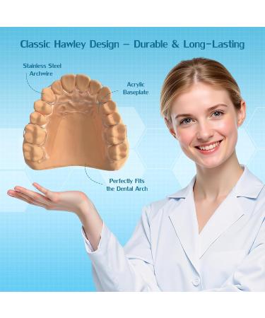 Hawley Retainers for Adults, Custom Retainers for Upper and Lower Teeth - Comfortable and Durable - Buy Online on GoSupps.com