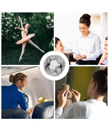 30 Pieces Invisible Hair Grids - Elastic Hair Network for Women & Girls - Perfect for Ballet Dances - Black - Buy Online on GoSupps.com
