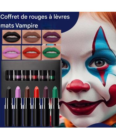 Set De Rouge L vres - Kit de Gloss L vres Gothique Finition Mate pour Maquillage | Set De Rouge Maquillage Longue Tenue Pour Voyage Carnaval Bal Masqu Festival Musique - Buy Online on GoSupps.com