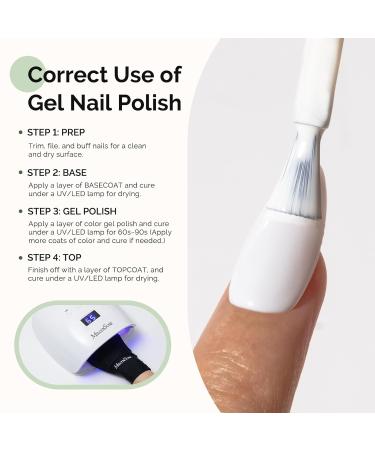 MelodySusie Hema Free Gel Nail Polish - Long-Lasting Non-Toxic White Gel for DIY Nail Art | Soak Off UV Polish 0.5 Fl Oz - Buy Online on GoSupps.com