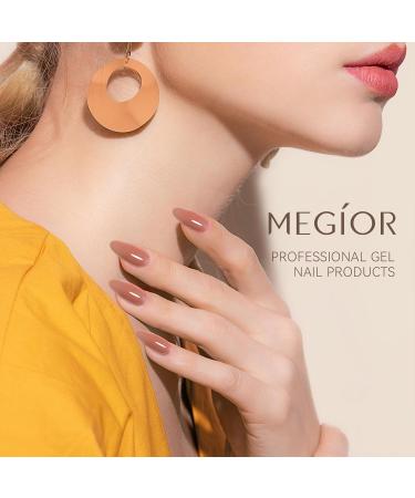 MEGIOR Jelly Red Gel Nail Polish 15ML Dusty Rose Gel Polish 1PC Nail Polish Gel Soak Off UV Gel Polish Translucent Color Neutral Gel Polish for Nail Art Manicure DIY at Home - Buy Online on GoSupps.com