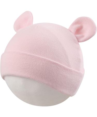 XIAOHAWANG Newborn Hospital Hat Preemie Boys Girls Beanie Cotton Bear Ears Baby Hats - 0-12 Months (White/Pink/Gray) - Buy Online on GoSupps.com