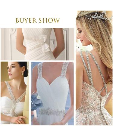 3 Yards White Crystal Rhinestone Bridal Applique Trim - Perfect for Wedding and Formal Occasions (1.5cm) - Buy Online on GoSupps.com