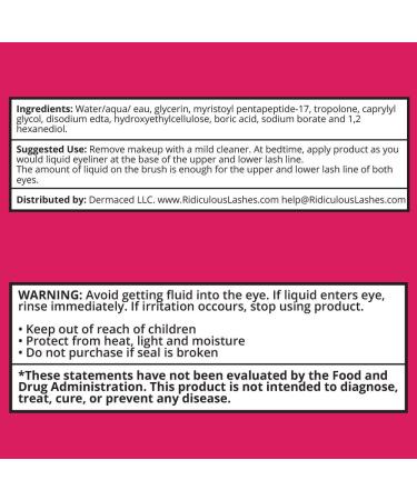 Ridiculous Lash & Brow Growth Serum for Fuller & Thicker Eyelashes & Brows | Results in Weeks | Tested Safe & Pure - Buy Online on GoSupps.com