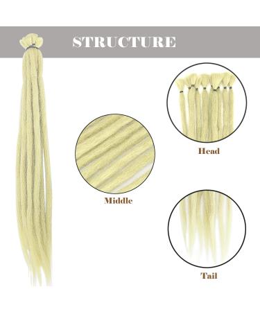 Buy No LIFE 10PCS 50cm Creamy Dreadlock Extensions - One-Sided Crocheted Synthetic Dreadlocks for Men & Women | Jamaica Punk Hip-Hop Reggae Hair Braiding Wigs & Faux Locs - Buy Online on GoSupps.com