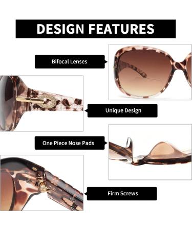 JM Classic Bifocal Reading Sunglasses for Women - Vintage Tortoise 2.5x UV Protection Outdoor Glasses - Buy Online on GoSupps.com