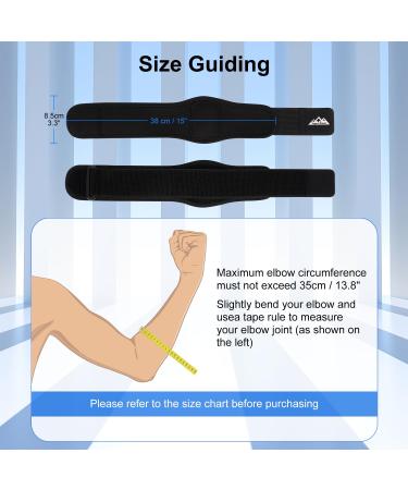 Supregear Elbow Brace Support Strap - Adjustable Compression Sleeve for Tendonitis & Tennis - Unisex Forearm Wrap for Sports Injury Recovery - Black - Buy Online on GoSupps.com