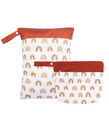 SEAUR DRY WET BAG Big Baby diaper bag for on the way kindergarten Naspasche with zippered washable reusable reusable cultural bag for swimming gym - 2 pieces 20 * 28cm+30 * 40cm E11 2 pieces 20 * 28cm+30 * 40cm