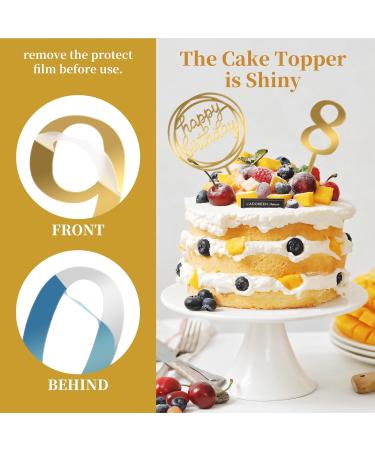 Acrylic Cake Topper 30PCS Happy Birthday Cake Topper Acrylic Cake Number 0-9 Birthday Cake Pick Cupcake Toppers for Birthday Party Cake Desserts Pastries Decorations - Buy Online on GoSupps.com