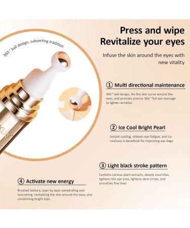 Funnaura Eye Roller for Dark Circles and Puffiness Remover Caffeine Eye Serum with 360 Roller Reduce Wrinkles and Fine Lines - Buy Online on GoSupps.com