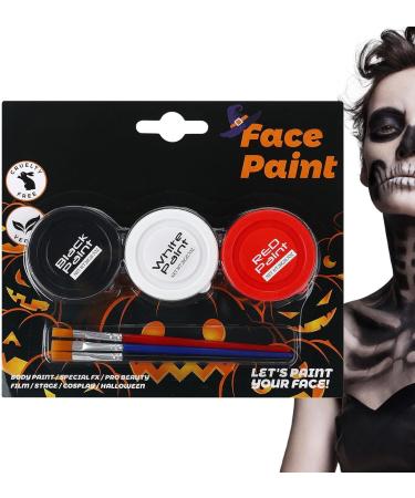 Adult Body Paint Washable Makeup Cream | 3 Colors of Costume Face Paint for Costumes Adults Women Clowns Vampires Witches Skeletons - Buy Online on GoSupps.com