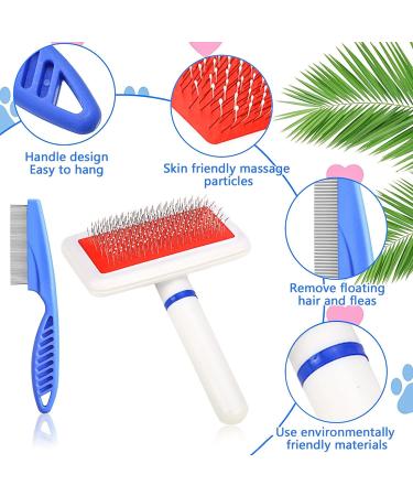 6-Piece Rabbit Grooming Kit with Shedding Slicker Brush, Bath Massage Glove, Nail Clipper, Flea Comb - Blue | For Bunny, Puppy, Kitten, Guinea Pig, Hamster, Ferret & Small Pets - Buy Online on GoSupps.com