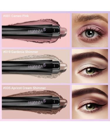 LUXAZA 3PCS Eyeshadow Stick Neutral Eye Shadow Sticks Pencil Crayon with Primer & Setting Spray - 3-in-1 Eye Makeup Kit for Smudge-Proof & Long-Lasting C-Champagne Look - Buy Online on GoSupps.com