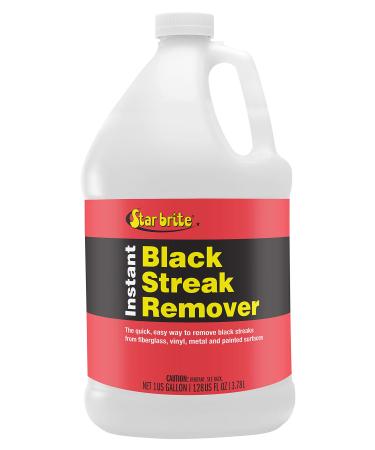 Star brite Instant Black Streak Remover - Dissolve Grease Oil Smoke & Exhaust Stains on Fiberglass Vinyl Metal Plastic & Painted Surfaces - Spray On Wipe Off 128 Oz Gallon