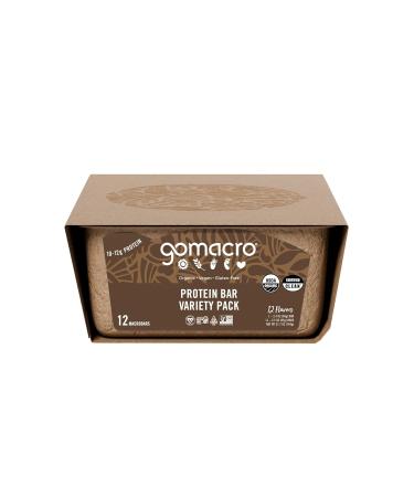 GoMacro MacroBar Organic Vegan Protein Bars - Protein Variety Pack (2.3-2.4 Ounce Bars 12 Count) - Buy Online on GoSupps.com