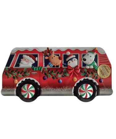 Christmas Campervan Scottish Shortbread Biscuits in a Tin - Ideal Festive Biscuits For Christmas
