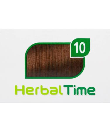 Herbal Time Henna Natural Cream Color Natural Brown N 10 with Nettle Extract - Gray Hair Cover and Temporary Dye Cream - 75ml - Buy Online on GoSupps.com