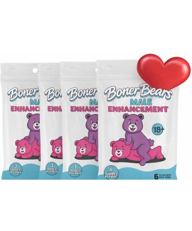 Boner Bears Box of 4 Packs - Boost Gummies for Men Elite Booster Power in Every bite Vegan