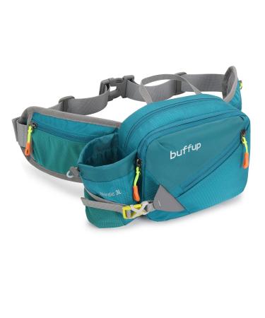 Buffup fell -up bag with bottle holder hip pocket sport for outdoor dog training cycling walking belt bag women men big jewel blue - Buy Online on GoSupps.com