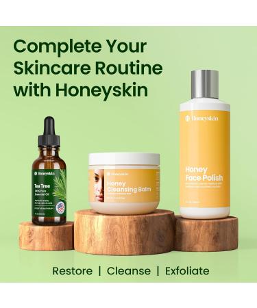 Honeyskin 100% Pure Tea Tree Oil - Hair Growth & Scalp Treatment Essential Oil for Face Hair Skin - 1 fl. oz (29ml) - Aromatherapy Diffuser - Buy Online on GoSupps.com