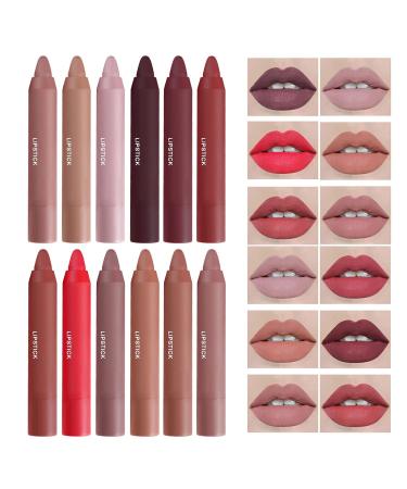 Moisturizing Matte Lipstick | 12 Longwear Colors | Water Resistant Velvet Crayon | Up to 8Hrs | Natural Finish | International Shipping - Buy Online on GoSupps.com