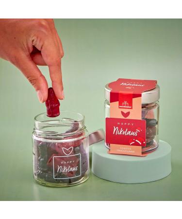  naschlabor 8 x Round Glass Jars - Christmas Gift - Gelatin Teddy Bear as a Chocolate Substitute - Christmas Gift - Large Packaging - Buy Online on GoSupps.com