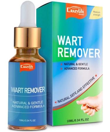 Wart Remover Liquid Rapidly Eliminates Both Plantar and Common Warts, Papillomas, Skin Tags with no Harm and Irritation | Advanced Natural Formula | Effective Painless Wart Removal Treatment (10ml) 10 ml / 0.34 Fl Oz