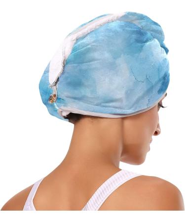 Watercolor Hair Towel 2 Pack - Super Absorbent Quick Dry Hair Turbans for Women & Girls - Buy Online on GoSupps.com