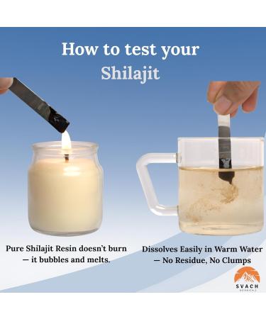 Svach Botanicals Gold Grade Himalayan Shilajit Resin for Men & Women - 40g (100 Servings) | Lab Tested 80% Fulvic Acid High Potency with 85+ Trace Minerals - Buy Online on GoSupps.com