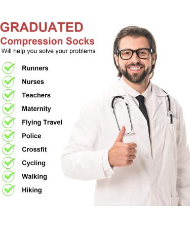 Weekend Peninsula Compression Knee Socks | 5 Pairs for Men & Women | Sports Travel Pregnancy & Medical Use | Black S-M - Buy Online on GoSupps.com