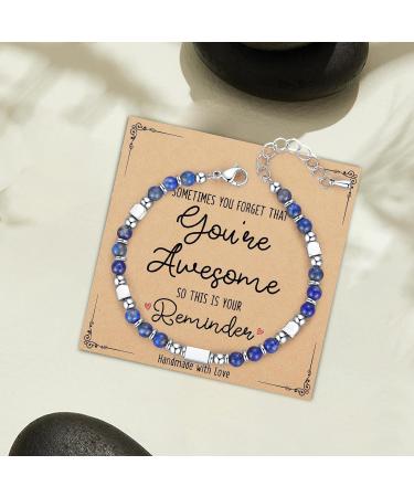Stone Inspirational Bracelet Durable stone affirmation jewelry Elevate Spirit with Stone Inspirational Bracelet Empowering Gemstone Wristband Infused and Positive Energy Ideal for Daily Inspiratio - Buy Online on GoSupps.com